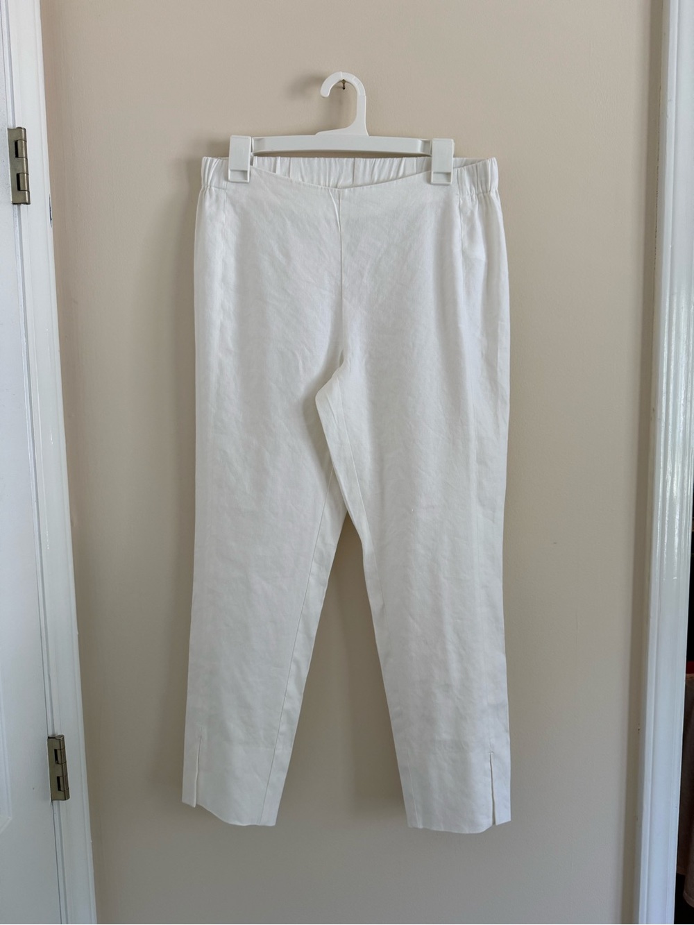 J Jill Women Linen Stretch Small Pants Pull On Elastic